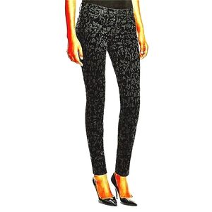 NWT J BRAND BRACADE STRETCH VELVET TEXTURE PANTS Jeans Zip & button closure